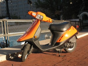 The orange bee was a Honda Elite SR50