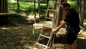 Safety first at the Go Ape! Treetop Adventure